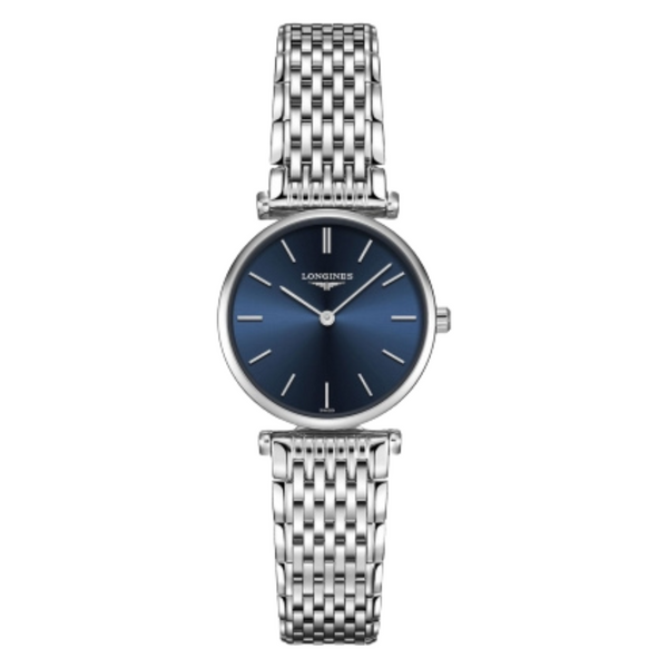 Longines La Grande Classique de Longines Silver Stainless Steel Blue Dial Quartz Watch for Ladies - L4.209.4.95.6