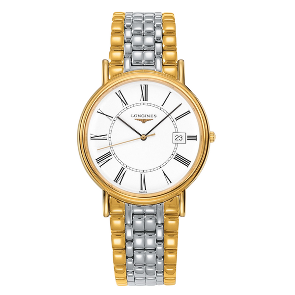 Longines La Grande Classique Présence Two-tone Stainless Steel White Dial Quartz Watch for Gents - L4.790.2.11.7