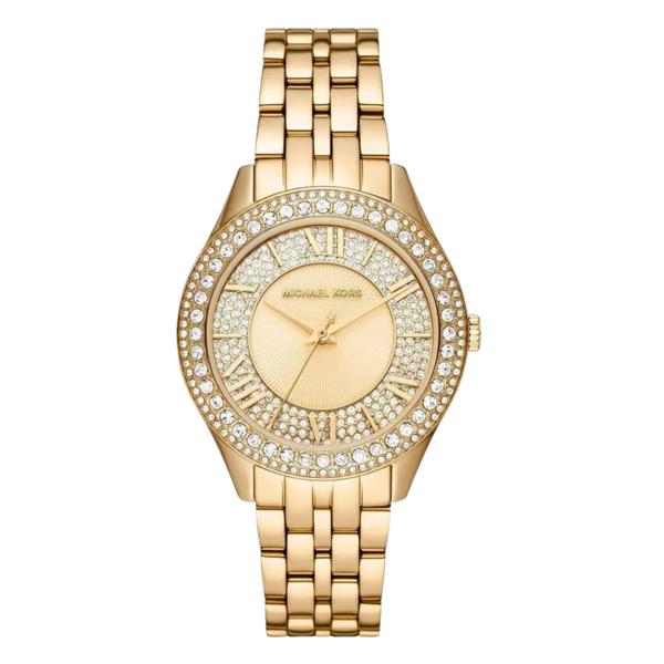 Michael Kors Harlowe Gold Stainless Steel Gold Dial Quartz Watch for Ladies - MK4709