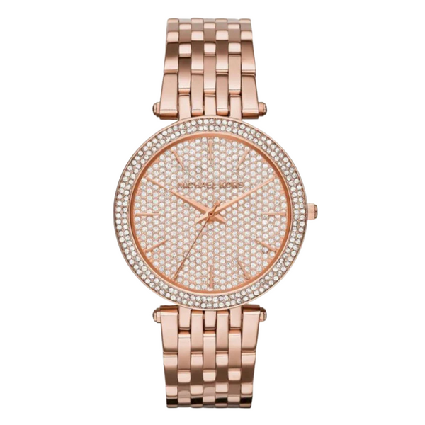 Michael Kors Darci Pavé Rose Gold Stainless Steel Rose Gold Dial Quartz Watch for Ladies - MK3439