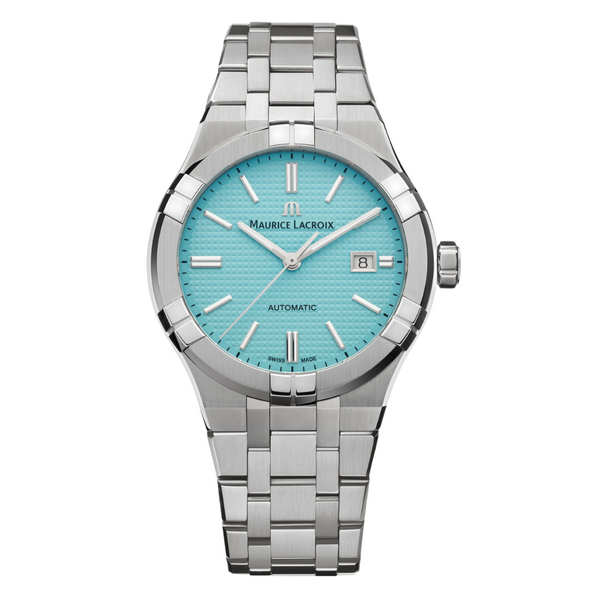 Maurice Lacroix MAURICE AI6008-SS00F-431-C Silver Stainless Steel Blue Dial Quartz Watch for Gents - MAURICE AI6008-SS00F-431-C