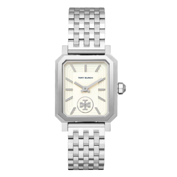 Tory Burch Robinson Silver Stainless Steel Ivory Dial Quartz Watch for Ladies - TBW1510