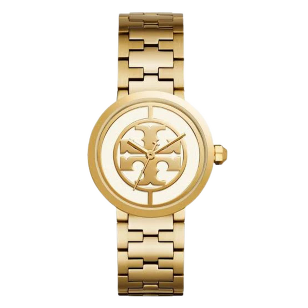Tory Burch Reva Gold Stainless Steel Mother Of pearl Dial Quartz Watch for Ladies - TBW4025