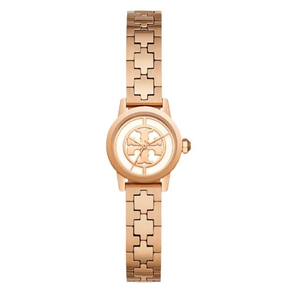 Tory Burch Reva Rose Gold Stainless Steel Cream Dial Quartz Watch for Ladies - TBW4043