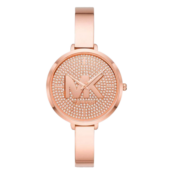 Michael Kors Charley Pave Rose Gold Stainless Steel Rose Gold Dial Quartz Watch for Ladies - MK-4433