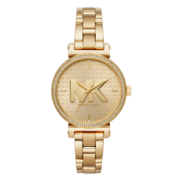 Michael Kors Sofie Gold Stainless Steel Gold Dial Quartz Watch for Ladies - MK-4334