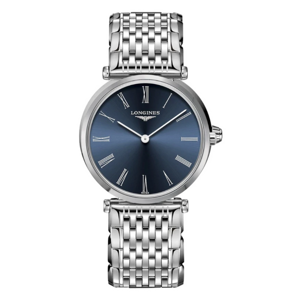 Longines La Grande Classique Silver Stainless Steel Blue Dial Quartz Watch for Ladies - L4.512.4.94.6