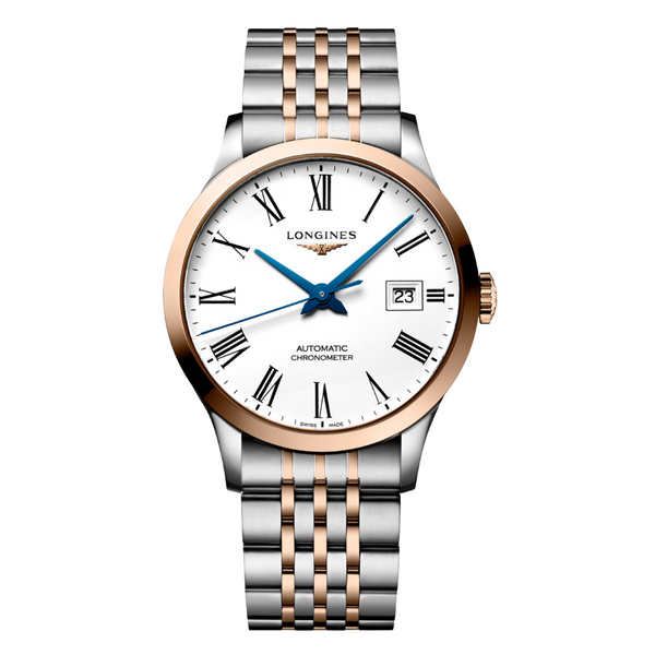 Longines PrimaLuna Two-tone Stainless Steel White Dial Automatic Watch for Gents - L2.821.5.11.7
