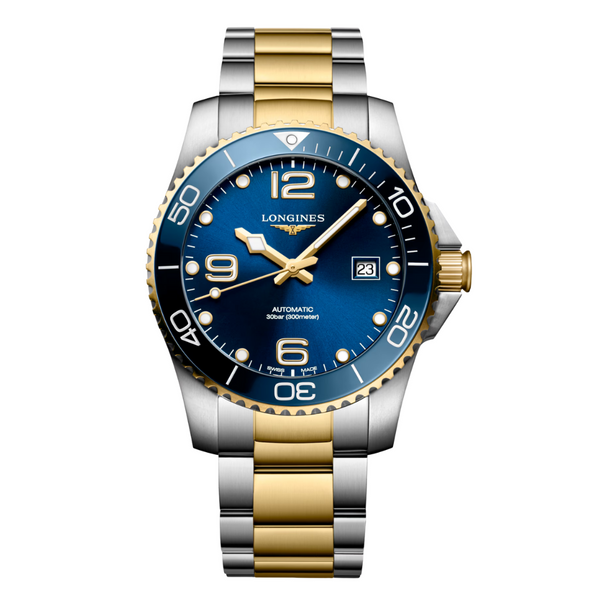 Longines HydroConquest Two-tone Stainless Steel Blue Dial Automatic Watch for Gents - L3.781.3.96.7