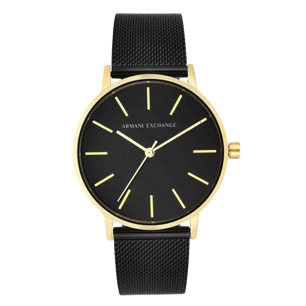 Armani Exchange Lola Black Mesh Bracelet Black Dial Quartz Watch for Ladies - AX5548