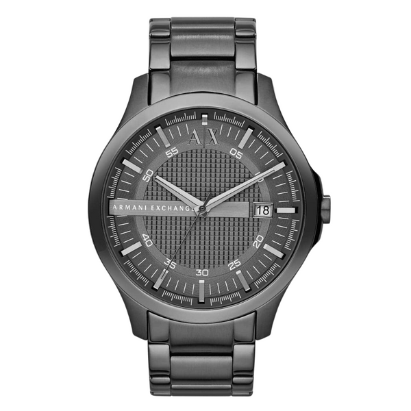 Armani Exchange Hampton Grey Stainless Steel Grey Dial Quartz Watch for Gents - AX-2135