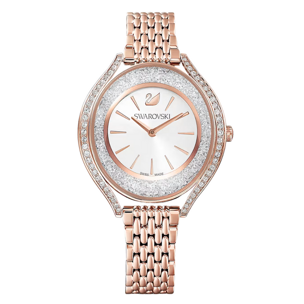 Swarovski Crystalline Aura Rose-gold Stainless Steel White Dial Quartz Watch for Ladies - 5519459