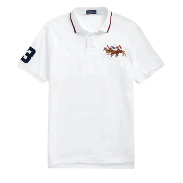 Ralph Lauren Tripple Pony White T-Shirt - 710900614001