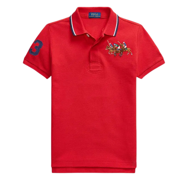 Ralph Lauren Tripple Pony Red T-Shirt - 710900614002