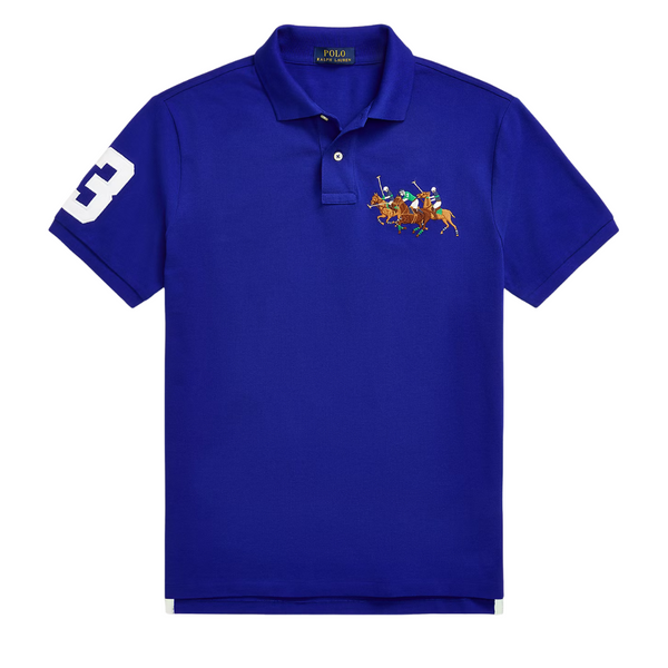 Ralph Lauren Tripple Pony Blue T-Shirt - 710900614003
