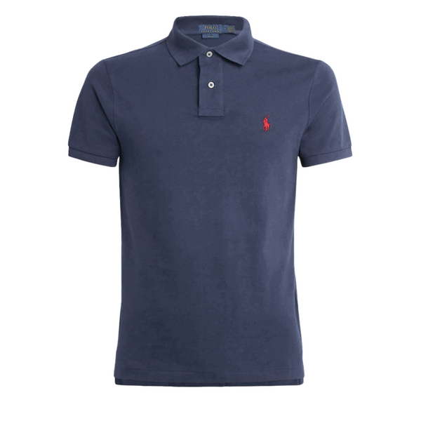 Ralph Lauren Iconic Mesh Polo Greyish Blue T-Shirt