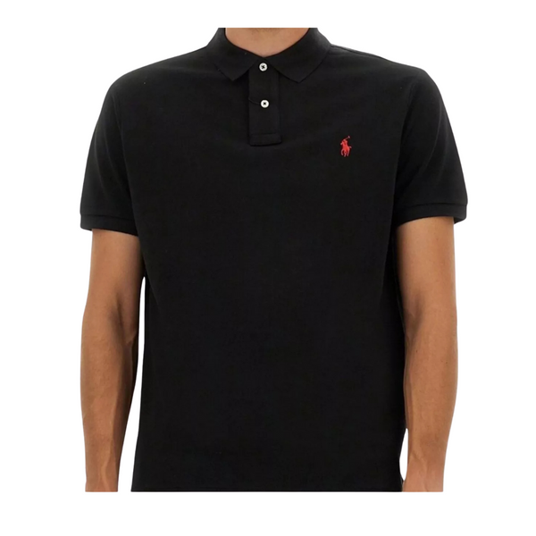 Ralph Lauren Iconic Mesh Polo Black T-Shirt