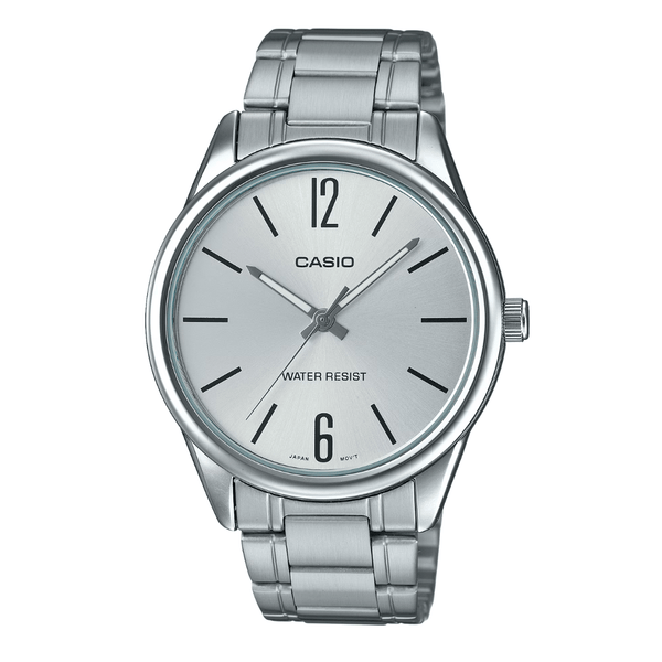 Casio Silver Stainless Steel Silver Dial Quartz Watch for Gents - MTP-V005D-7BUDF