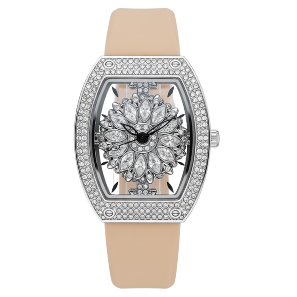 Mini focus Camel Silicone Strap Silver Dial Quartz Watch for Ladies - MF0496L-08