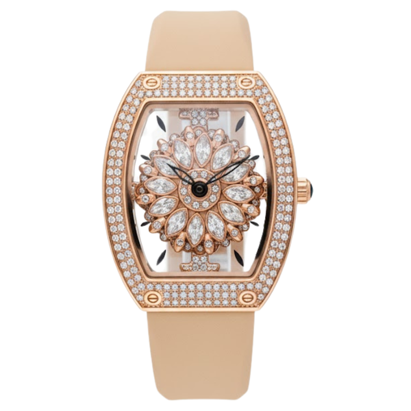 Mini focus Camel Silicone Strap Rose Gold Dial Quartz Watch for Ladies - MF0496L-14