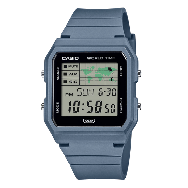 Casio Blue Rubber Black Dial Quartz Watch for Ladies - LF-30W-2ADF