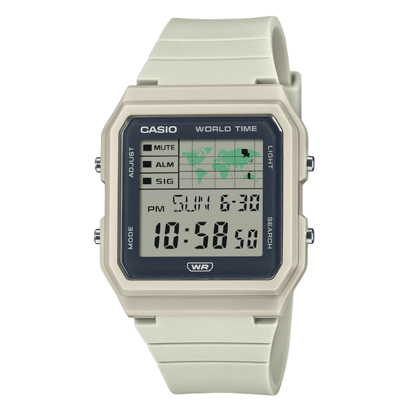 Casio Beige Rubber Black Dial Quartz Watch for Ladies - LF-30W-8ADF