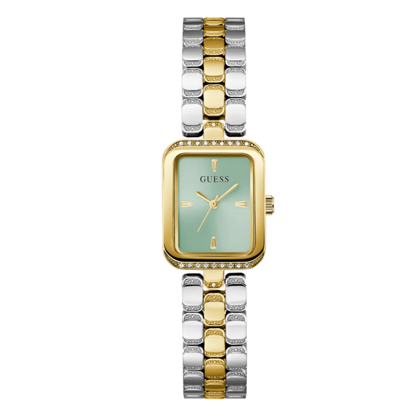 Guess Two-tone Stainless Steel Green Dial Quartz Watch for Ladies - GW0865L4