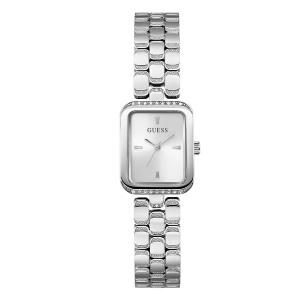 Guess Silver Stainless Steel Silver Dial Quartz Watch for Ladies - GW0865L1
