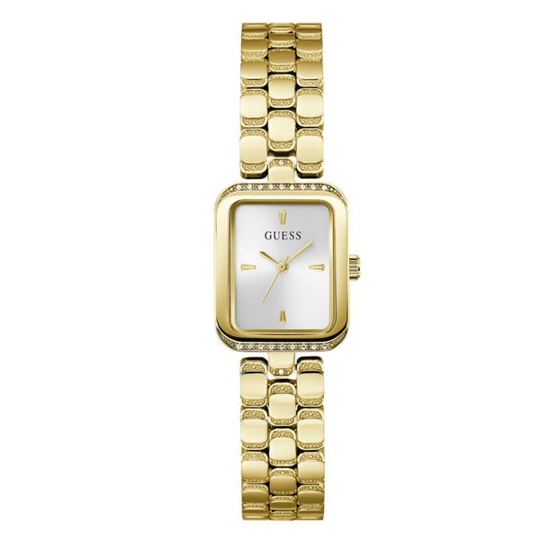 Guess Gold Stainless Steel Silver Dial Quartz Watch for Ladies - GW0865L2