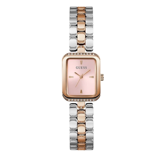 Guess Two-tone Stainless Steel Pink Dial Quartz Watch for Ladies - GW0865L5