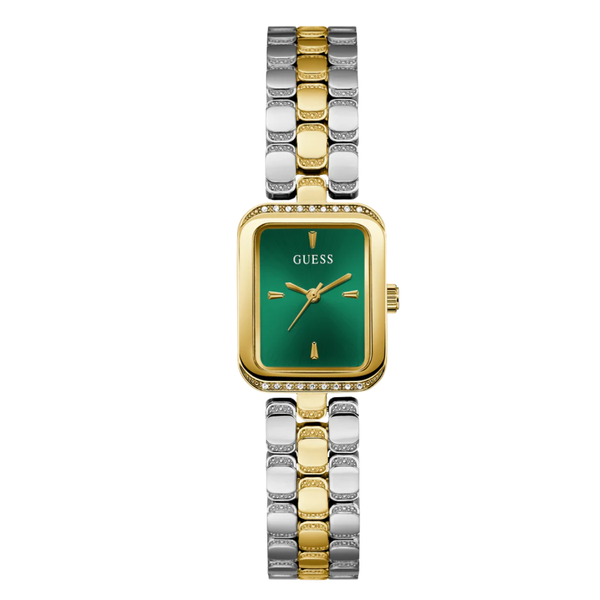 Guess Two-tone Stainless Steel Green Dial Quartz Watch for Ladies - GW0865L6