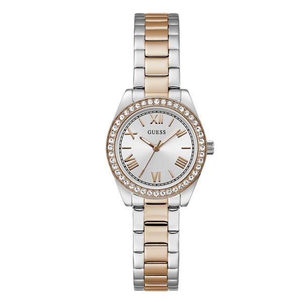 Guess Two-tone Stainless Steel Silver Dial Quartz Watch for Ladies - GW0841L3