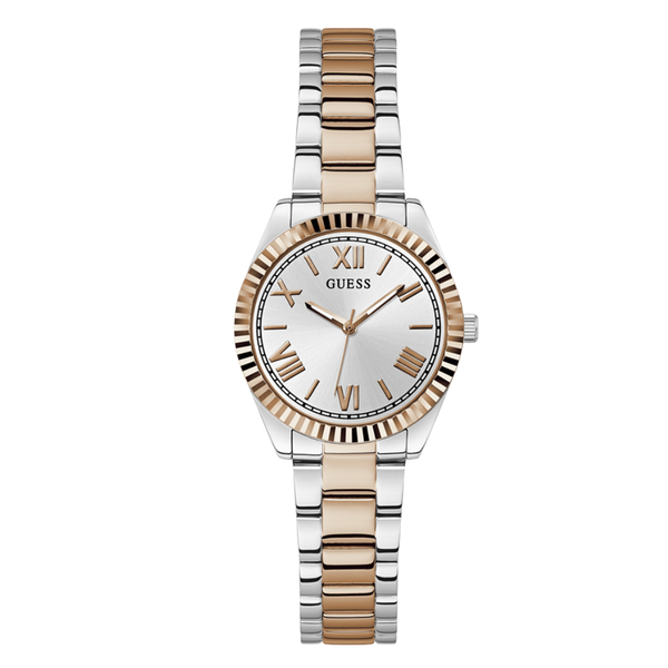Guess Two-tone Stainless Steel Silver Dial Quartz Watch for Ladies - GW0687L3