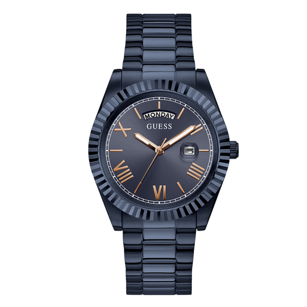 Guess Navy Blue Stainless Steel Navy Blue Dial Quartz Watch for Gents - GW0265G9