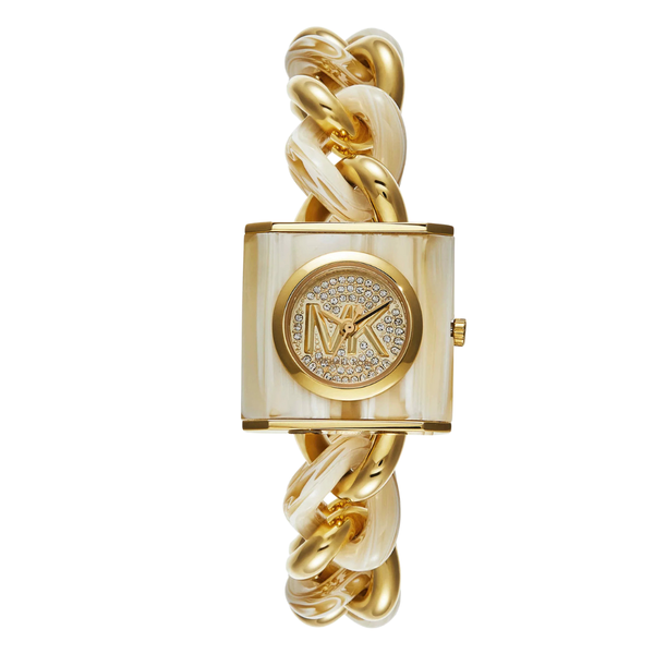 Michael Kors Two-tone Stainless Steel Gold Dial Quartz Watch for Ladies - MK4809