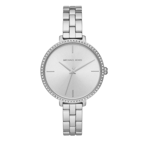 Michael Kors Silver Stainless Steel Silver Dial Quartz Watch for Ladies - MK4398