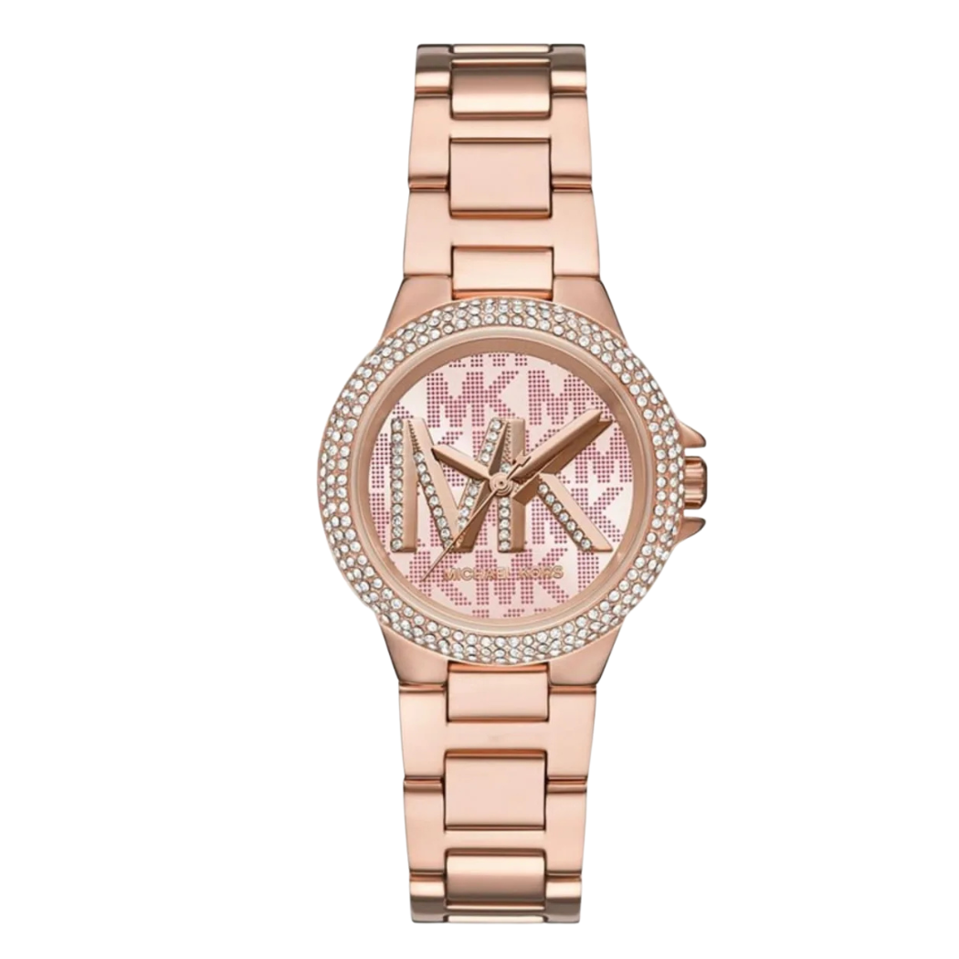 Michael Kors Rose Gold Stainless Steel Rose Gold Dial Quartz Watch for ...