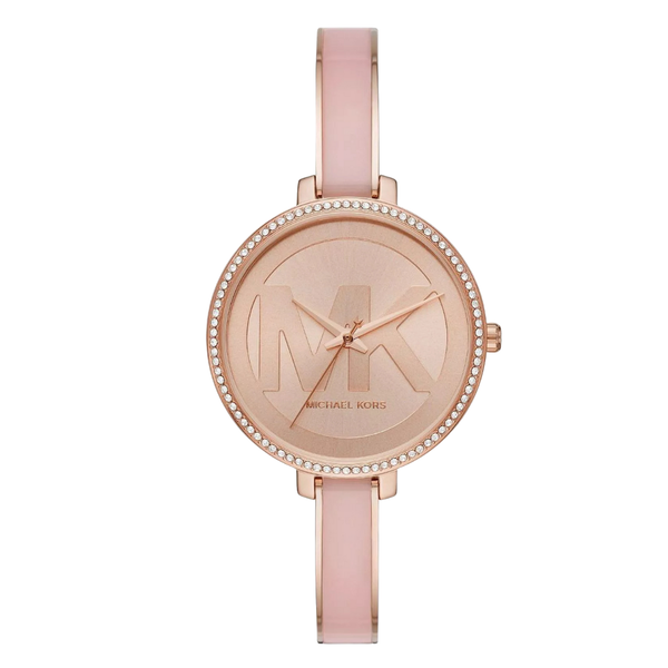 Michael Kors Two-tone Stainless Steel Rose Gold Dial Quartz Watch for Ladies - MK4545