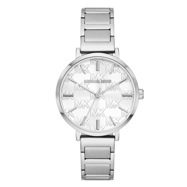 Michael Kors Silver Stainless Steel Silver Dial Quartz Watch for Ladies - MK4714