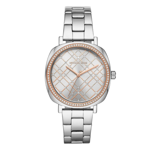 Michael Kors Silver Stainless Steel Silver Dial Quartz Watch for Ladies - MK3988