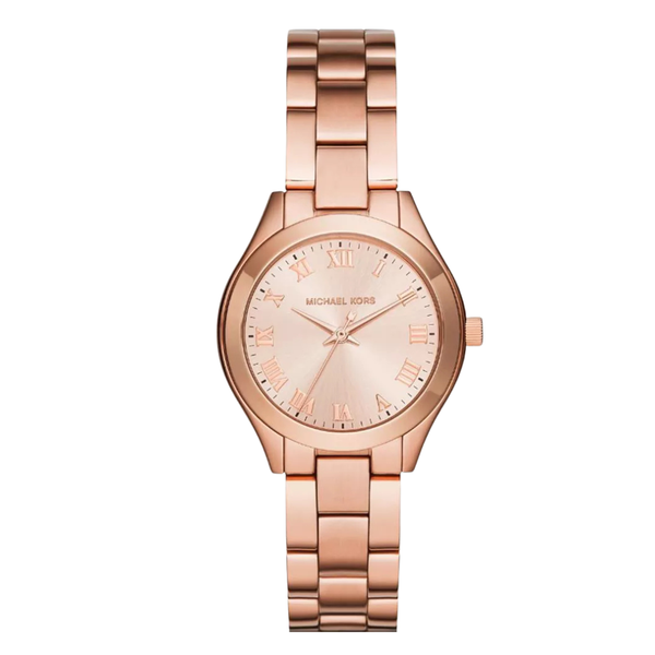 Michael Kors Rose Gold Stainless Steel Rose Gold Dial Quartz Watch for Ladies - MK3457