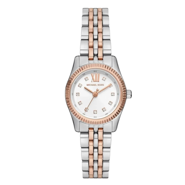 Michael Kors Two-tone Stainless Steel White Dial Quartz Watch for Ladies - MK4817