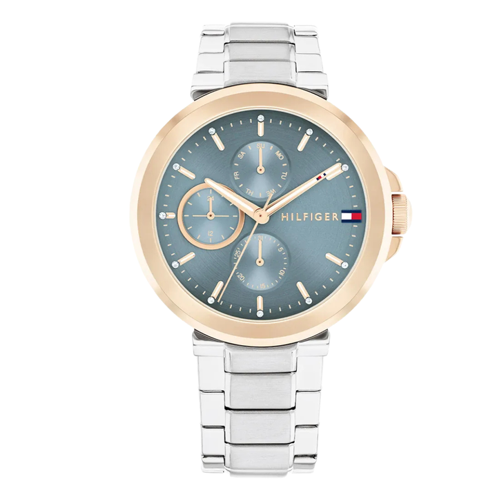 Buy Tommy Hilfiger Silver Stainless Steel Blue Dial Quartz Watch for ...