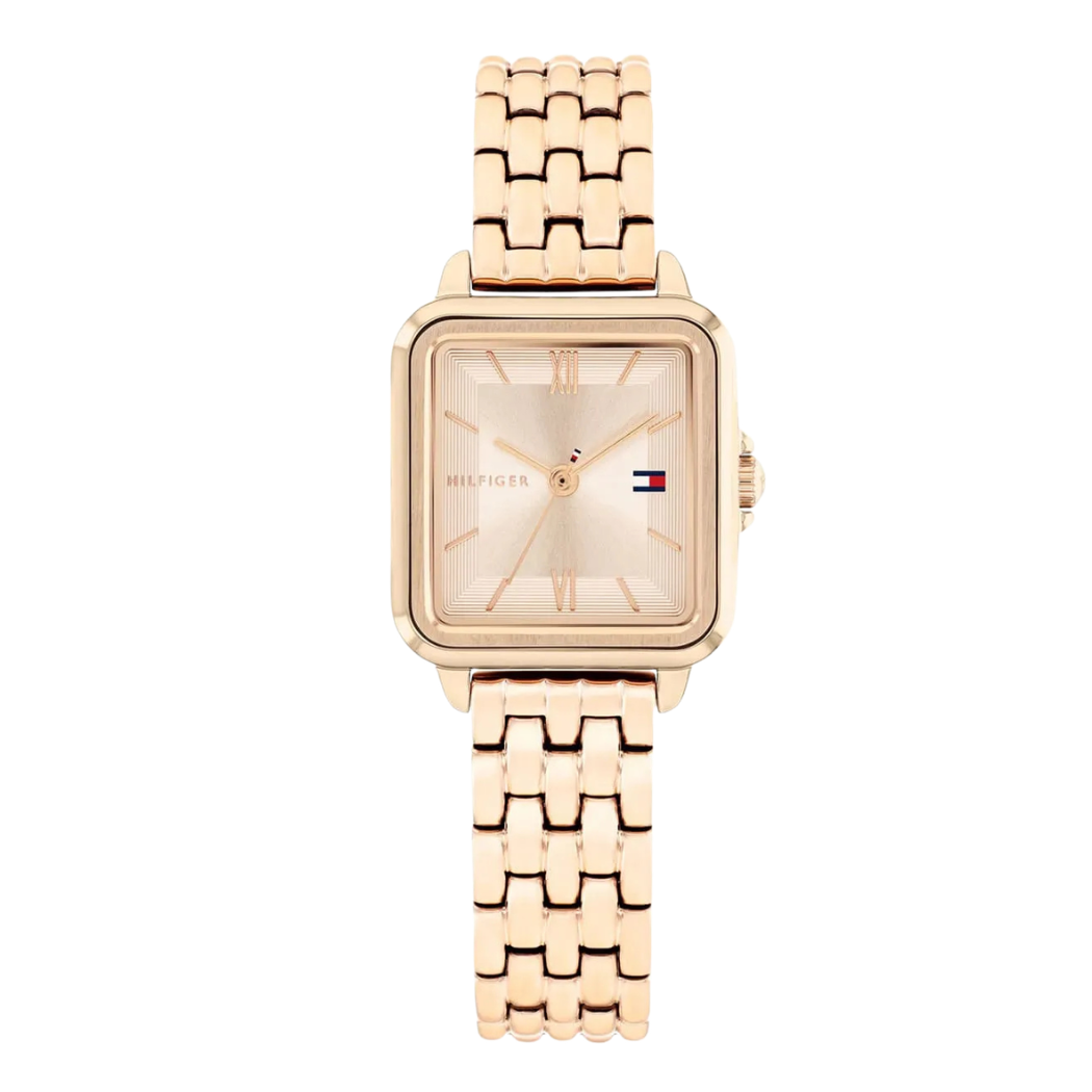 Buy Tommy Hilfiger Rose Gold Stainless Steel Rose Gold Dial Quartz ...
