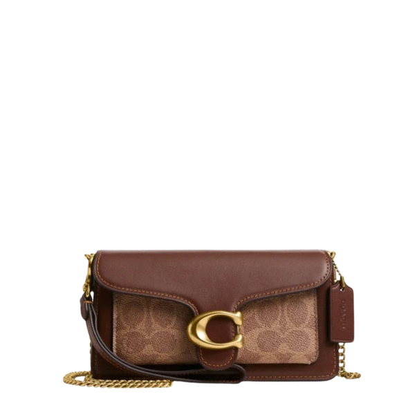 Coach Tabby Chain Crossbody Bag 19 In Signature Canvas Light Brown - CCD26