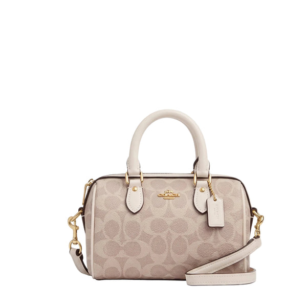 Coach Mini Rowan Crossbody In Signature Canvas Light White - CW329