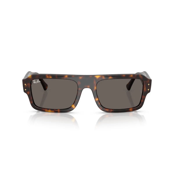 Ray-Ban Havana Dark Grey Rectangle Sunglasses - RB4454F 1359/B1