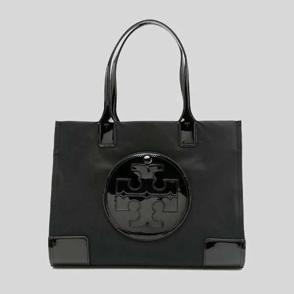 Tory Burch Ella Small Patent Tote Bag Black - TB90482