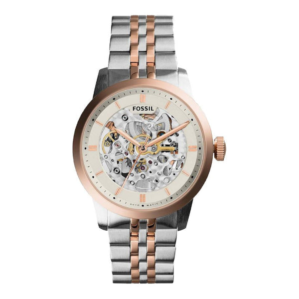 Fossil Townsman Two-tone Stainless Steel Skeleton Dial Automatic Watch for Gents - ME3075