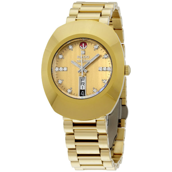 Rado Original Gold Stainless Steel Gold Dial Automatic Watch for Gents - R12413663